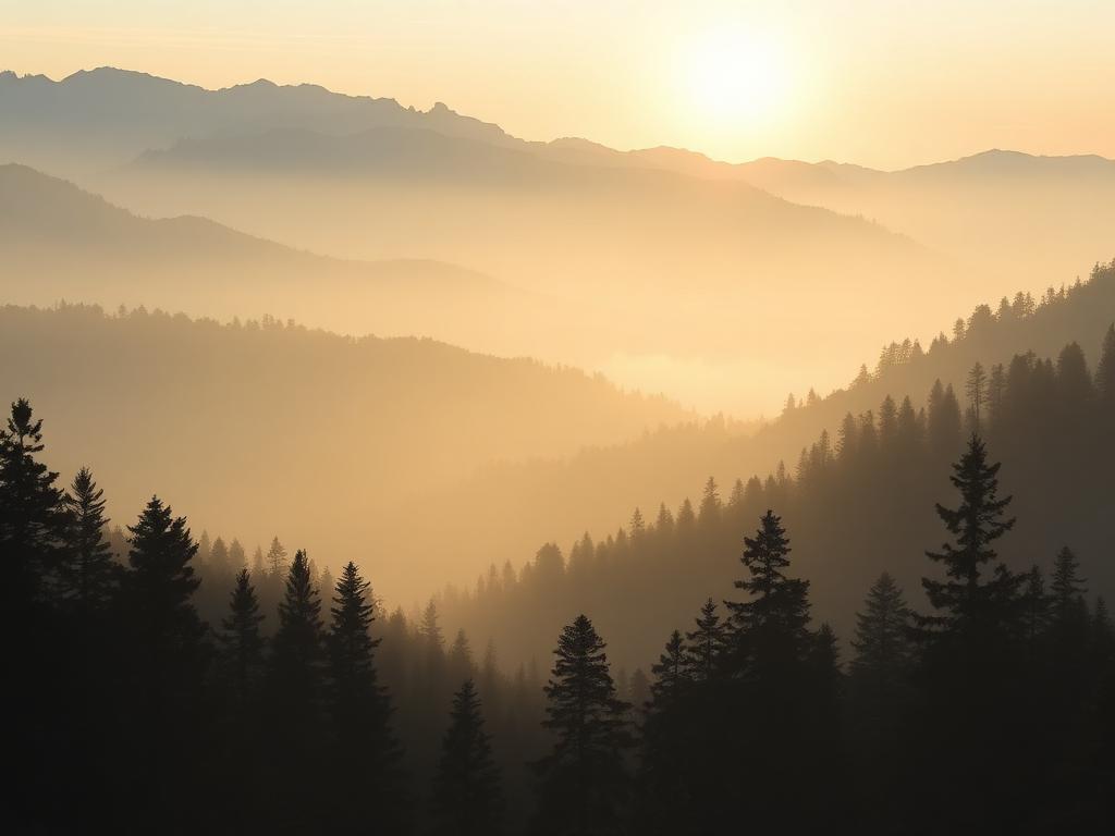 Misty Himalayan morning