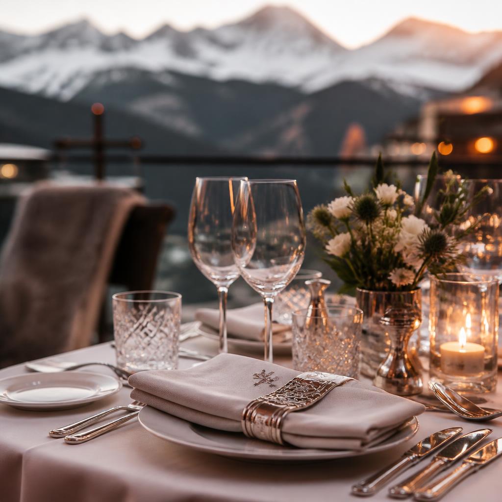 Fine dining table setting