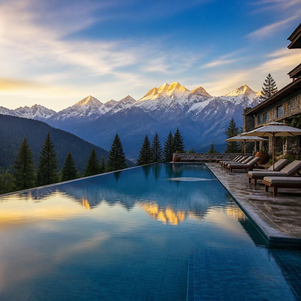 Infinity pool overlooking the valley